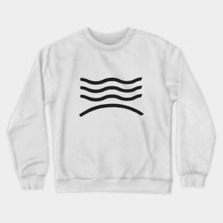 Minimalist Ink Waves Crewneck Sweatshirt